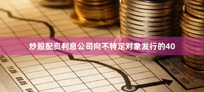 炒股配资利息公司向不特定对象发行的40